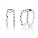 Creolen 18 kt WG, 56 Dia. 0,16 ct, TW-pi