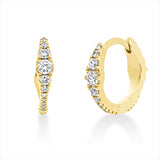 Creolen 18 kt GG, 44 Brill. 0,33 ct, I-si