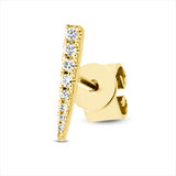 Ohrstecker 18 kt GG, Einzelstück, 8 Brill. 0,03 ct, TW-pi