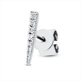 Ohrstecker 18 kt WG, Einzelstück, 8 Brill. 0,03 ct, TW-pi