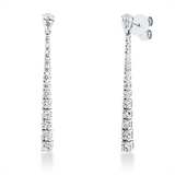 Ohrschmuck 18 kt WG, 4 Brill. 0,37 ct, TW-si, 2 Tropfen 0,37 ct, TW-si, 24 Brill. 0,71 ct, TW-si
