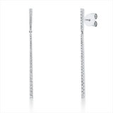 Ohrschmuck 18 kt WG, 62 Brill. 0,39 ct, TW-si
