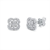 Ohrstecker 18 kt WG, 48 Brill. 0,61 ct, TW-vsi