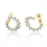 Ohrstecker 18 kt GG, 6 Brill. 0,59 ct, TW-si, 16 Brill. 0,68 ct, TW-si