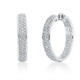 Creolen 18 kt WG, 224 Brill. 1,96 ct, TW-vsi