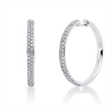 Creolen 18 kt WG, 100 Brill. 1,11 ct, TW-vsi