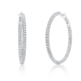 Creolen 18 kt WG, 326 Brill. 5,98 ct, TW-vsi