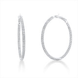 Creolen 18 kt WG, 420 Brill. 7,72 ct, TW-si