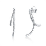 Ohrschmuck 18 kt WG, 72 Brill. 2,02 ct, TW-si