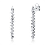 Ohrschmuck 18 kt WG, 20 Tropfen 3,47 ct, TW-vsi