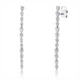 Ohrschmuck 18 kt WG, 24 Tropfen 2,61 ct, TW-vsi