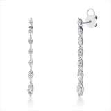 Ohrschmuck 18 kt WG, 14 Tropfen 1,53 ct, TW-vsi
