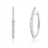 Creolen 18 kt WG, 12 Brill. 1,28 ct, TW-si, 12 Brill. 0,41 ct, TW-si