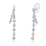 Ohrschmuck 18 kt WG, 6 Brill. 0,62 ct, TW-si, 12 Nav. 1,83 ct, TW-vsi, 4 Brill. 0,06 ct, TW-si