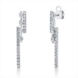 Ohrschmuck 18 kt WG, 9 Nav. 1,50 ct, TW-vsi, 40 Brill. 1,59 ct, TW-si