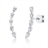 Ohrstecker 18 kt WG, 10 Tropfen 1,46 ct, TW-vsi