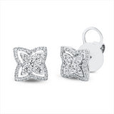 Ohrstecker 18 kt WG, 10 Brill. 0,28 ct, TW-si, 64 Brill. 0,18 ct, TW-si