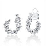 Ohrschmuck 18 kt WG, 38 Tropfen 2,08 ct, TW-vsi, 12 Brill. 0,46 ct, TW-si