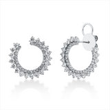Ohrschmuck 18 kt WG, 38 Brill. 1,90 ct, TW-si, 52 Brill. 0,35 ct, TW-si