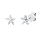 Ohrstecker 18 kt WG, 10 Nav. 0,36 ct, TW-vsi