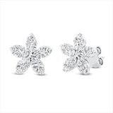 Ohrstecker 18 kt WG, 20 Brill. 0,24 ct, TW-si, 10 Nav. 0,45 ct, E-vsi, 10 Brill. 0,02 ct, TW-si