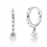 Ohrschmuck 18 kt WG, 2 Brill. 0,16 ct, TW-si, 10 Brill. 0,05 ct, TW-si