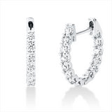 Creolen 18 kt WG, 28 Brill. 0,47 ct, TW-si
