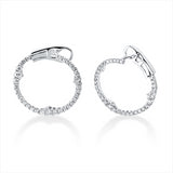 Creolen 18 kt WG, 10 Brill. 0,13 ct, TW-si, 56 Brill. 0,25 ct, TW-si
