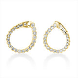 Ohrschmuck 18 kt GG, 26 Brill. 0,94 ct, TW-si, 6 Brill. 0,33 ct, TW-si, 6 Brill. 0,15 ct, TW-si
