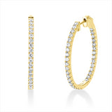 Creolen 18 kt GG, 66 Brill. 1,92 ct, TW-si
