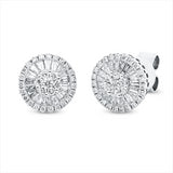 Ohrstecker 18 kt WG, 37 Trap. 0,41 ct, TW-si, 60 Brill. 0,33 ct, TW-si