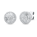 Ohrstecker 18 kt WG, 38 Trap. 0,37 ct, TW-si, 60 Brill. 0,32 ct, TW-si