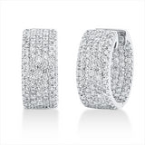 Creolen 14 kt WG, 246 Brill. 4,65 ct, TW-pi