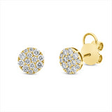 Ohrstecker 18 kt GG, 28 Brill. 0,64 ct, TW-si