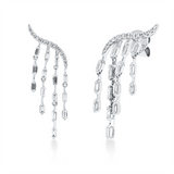 Ohrschmuck 18 kt WG, 30 Bag. 0,44 ct, F-vsi, 26 Brill. 0,10 ct, F-vsi/si