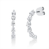 Ohrschmuck 18 kt WG, 12 Tropfen 1,10 ct, TW-si