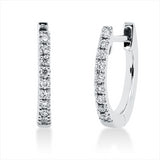 Creolen 18 kt WG, 18 Brill. 0,07 ct, TW-si