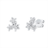 Ohrstecker 18 kt WG, 24 Brill. 0,35 ct, W-si, 12 Brill. 0,10 ct, W-si