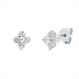 Ohrstecker 18 kt WG, 8 Brill. 0,41 ct, TW-si