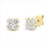 Ohrstecker 18 kt GG, 8 Brill. 0,49 ct, I-pi, 2 Brill. 0,02 ct, I-pi