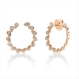 Ohrschmuck 18 kt RG, 6 Brill. 0,07 ct, I-pi