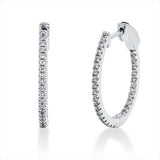 Creolen 70 cupper, 60 Zirkonia 0,45 ct