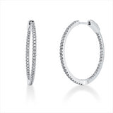 Creolen 70 cupper, 96 Zirkonia 0,73 ct