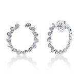 Ohrschmuck 18 kt WG, 28 Brill. 0,78 ct, F-vsi/si, 28 Brill. 0,14 ct, F-vsi/si