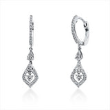 Ohrschmuck 18 kt WG, 2 Brill. 0,02 ct, F-vsi/si, 4 Brill. 0,15 ct, F-vsi/si, 2 Brill. 0,12 ct, F-vsi/si, 48 Brill. 0,20 ct, F-vsi/si