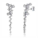 Ohrschmuck 18 kt WG, 20 Brill. 0,38 ct, F-vsi/si, 14 Brill. 0,36 ct, F-vsi/si, 4 Brill. 0,20 ct, 6 Brill. 0,03 ct
