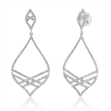 Ohrschmuck 18 kt WG, 280 Brill. 1,20 ct, TW-si