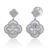Ohrschmuck 18 kt WG,8 Brill.0,08 ct,TW-si,2 Brill.0,11 ct,TW-si,16 Bag.0,36 ct, F-vsi/si,170 Brill.0,68 ct