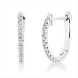 Creolen 18 kt WG, 26 Brill. 0,20 ct, TW-si