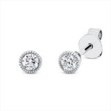 Ohrstecker 18 kt WG, 2 Brill. 0,19 ct, TW-si